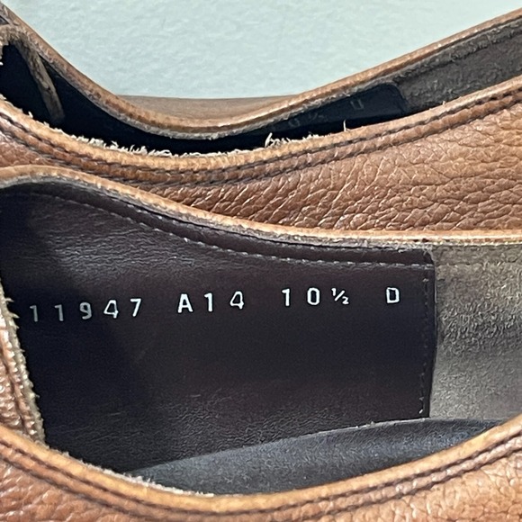 Salvatore Ferragamo Studio Shoes Men 10.5 D Brown Leather Made in Italy - Picture 6 of 13